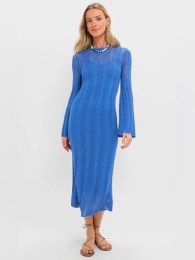 NWOT TUCKERNUCK HYACINTH HOUSE Cerulean Knit Comporta Midi Dress